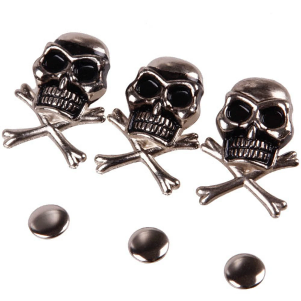 10Pcs 15mm Cool Skull Ghost Rivet Stud Punk for Bracelet Bag Leather DIY Craft DIY On Bags Leather Bracelets Clothes Shoes#24998