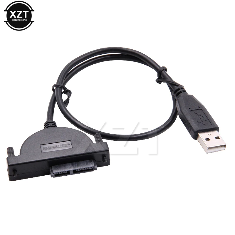 NEW USB 2.0 to Mini Sata II 7+6 13Pin Adapter for Laptop CD/DVD ROM Slimline Drive Converter Cable Screws steady style 1PCS