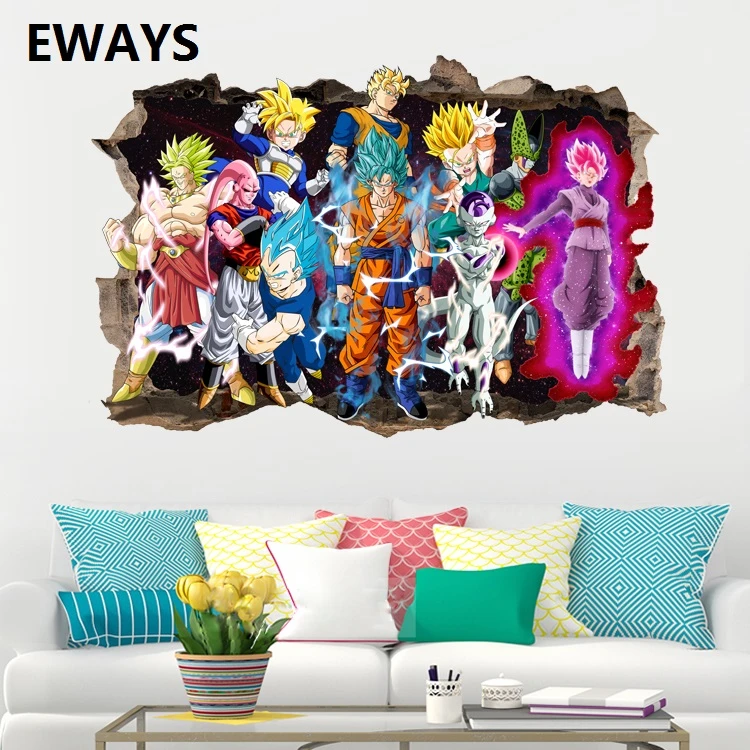EWAYS DIY Cartoons Wall Stickers Suitable For The Living Room Home Decor Art Posters