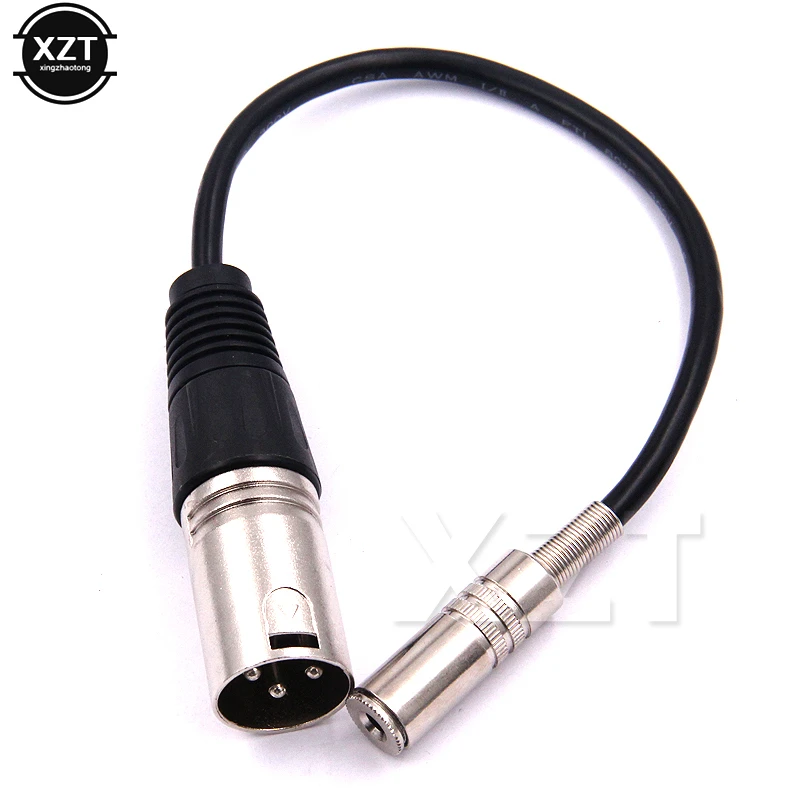 1 pcs Blue 3.5 XLR Audio cable 3.5mm Female XLR Male Audio Line 3P XLR CANNON 3pin AUX Line Wire Cord Converter