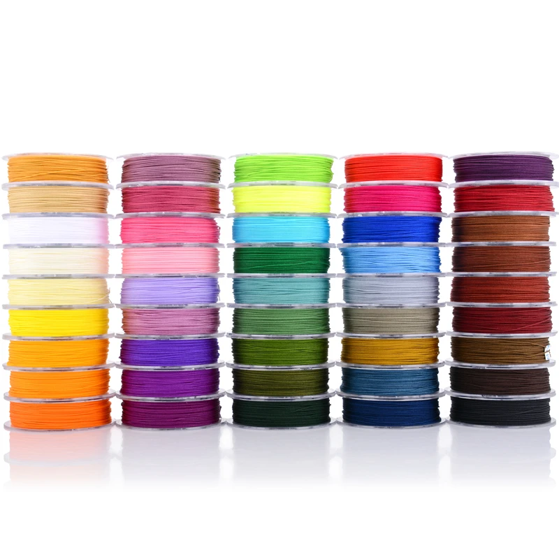 On A Roll Chinese knotted rope bright A-line 1mm diy braided rope Bracelet weaving rope 45 color nylon cord