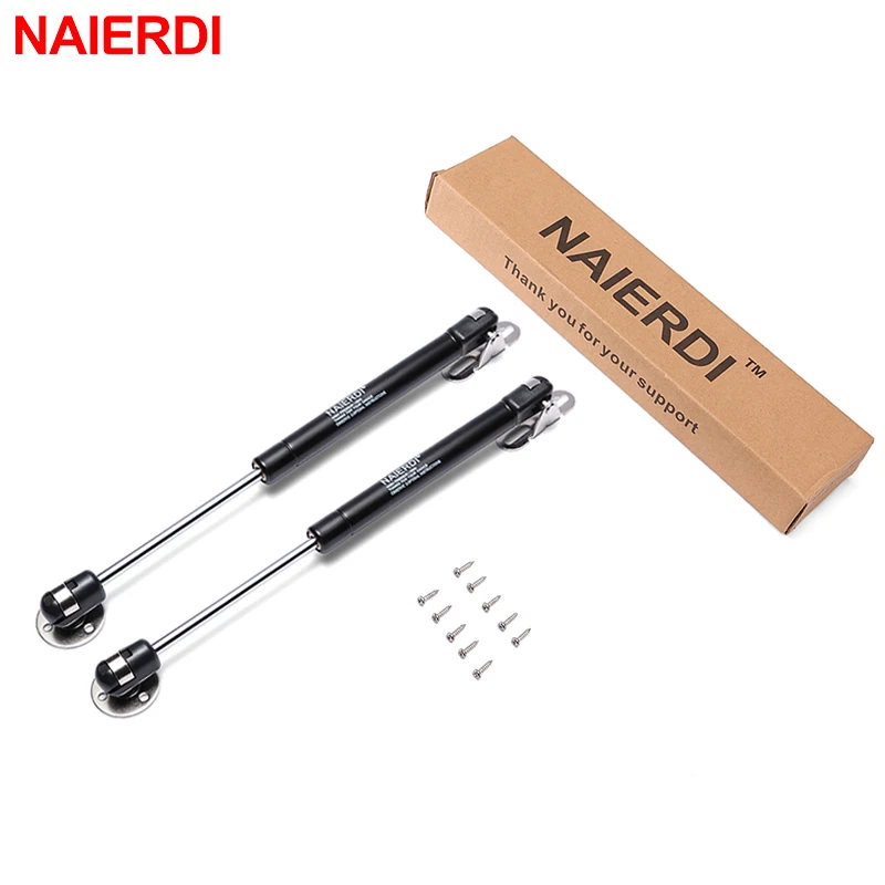 NAIERDI 2PCS Cabinet Door Gas Spring Hinges 6-15KG Kitchen Cupboard Hydraulic Hinge Strut Lid Support Box Furniture Hardware