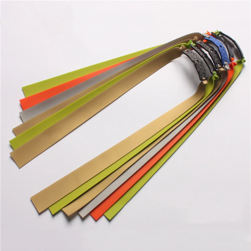 6pcs Slingshot Hunting Powerful Flat Rubber Band 0.6-1.2 mm High Elasticity Outdoor Catapult Shooting Accessories