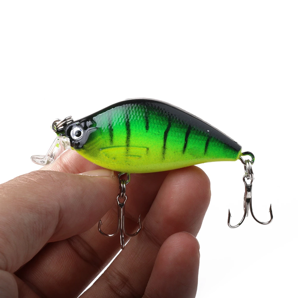 6.5cm 8.4g Artificial Bass Carp Pike Fishing Lures 3d Fish Eye Hard Plastic Laser Crank Bait Reflective Fake Lure Baits