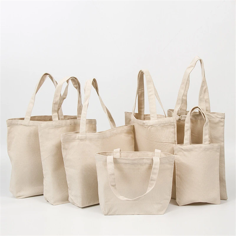 Women Men Reusable Shopping Bag Large Folding Tote Unisex Blank DIY Original Design Eco Foldable Cotton Bags Canvas Handbag