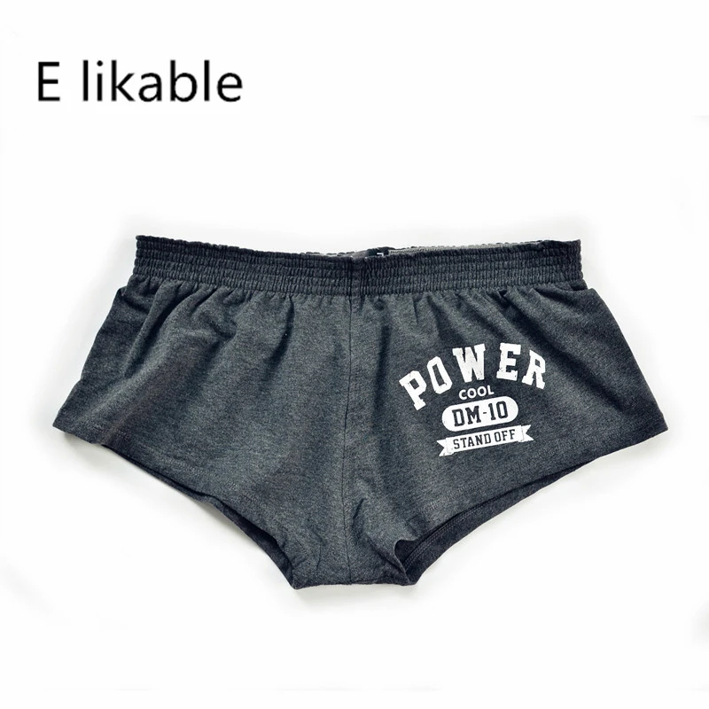 E likable hot new printing letters men's underwear cotton comfortable breathable fashion sexy low waist home boyshort