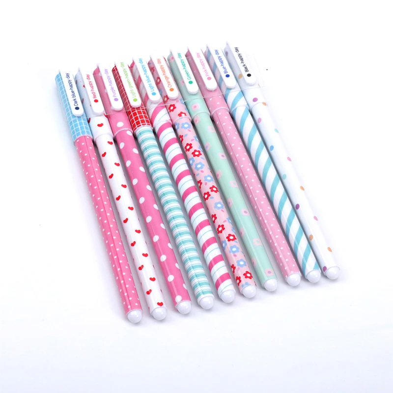 10 pcs/lot Cute Flamingo gel pens Kawaii 0.38mm 10 colors Signature pen for writing school supplies escolar