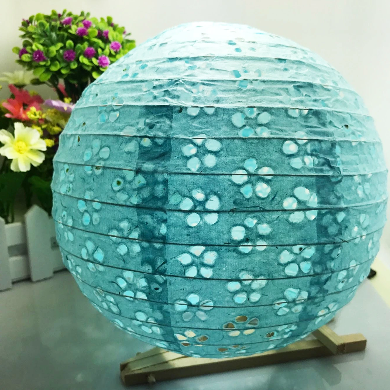 New Chinese 8-10-12 Inch Blue Color style Hollow Paper Lanterns  wedding lanterns paper lampshade holiday party supplies