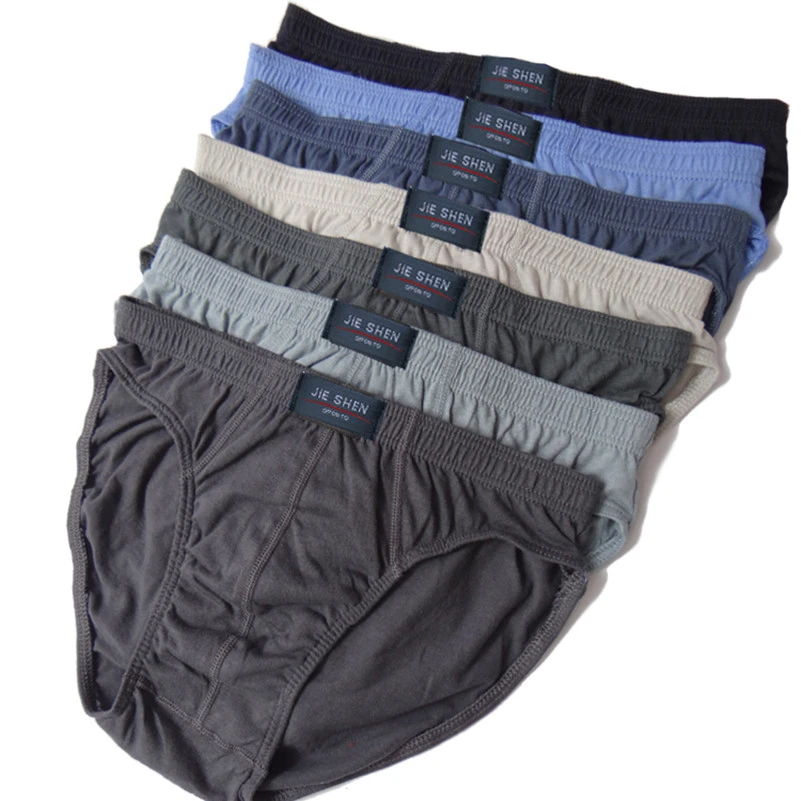 100% Cotton Briefs Mens Comfortable Underpants Man Underwear M/L/XL/2XL/3XL/4XL/5XL 5pcs/lot Free shipping & Drop shipping