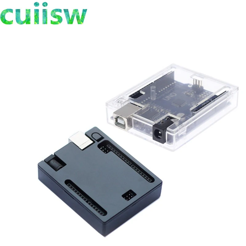 Black ABS Plastic Case Shell  Transparent Box Case Shell for arduino UNO R3 not Raspberry pi model b plus Good Quality