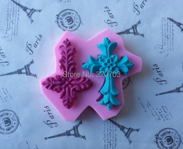 New Arrived 3D Silicone Cake Mold Cross Modeling Cake Decoration Mold For Baking Ware , Kitchenware, Soap, Chocolate Mold G039
