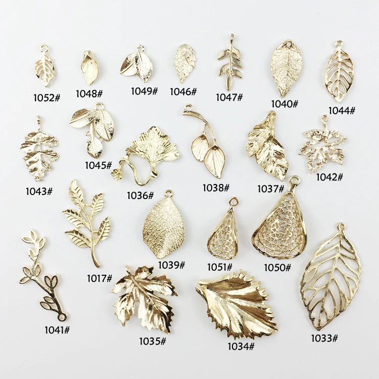 10pcs Wholesale High Quality Fashion Gold/silver Color Charm Leaf Hollow Leaves Charms Pendant For Necklace Jewelry Accessories