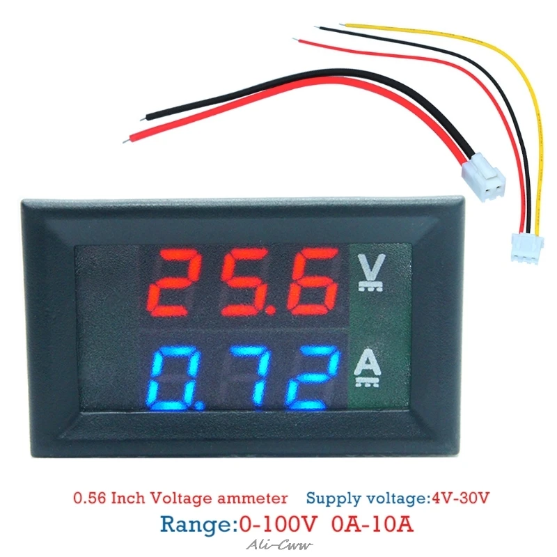 Digital Voltmeter Ammeter DC100V 10A Panel Amp Volt Voltage Current Meter Tester