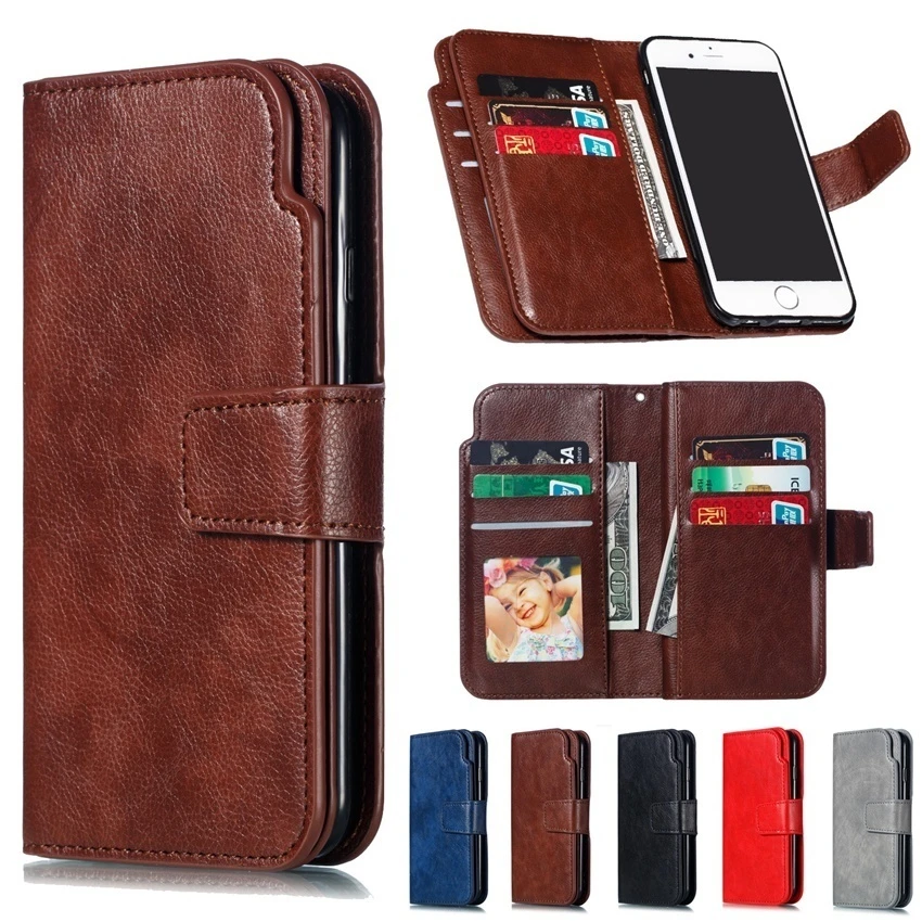 Retro PU Leather Case For Huawei P8 P9 P10 P20 P30 P40 Mate 20 10 lite Pro 2017 P Smart Multi Card Holders Wallet Cases Cover