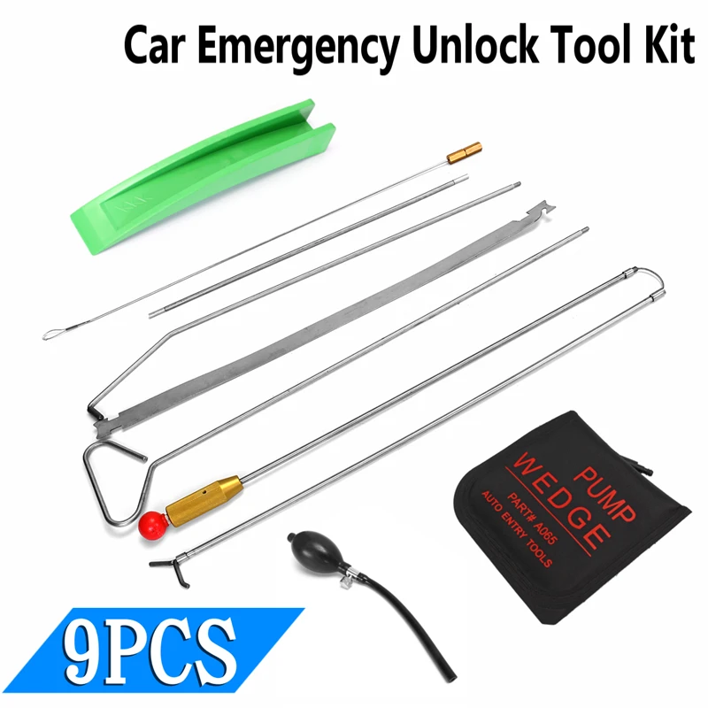 Universal Car Door Key Lost Lock Out Emergency Open Unlock Tool Air Pump Kit