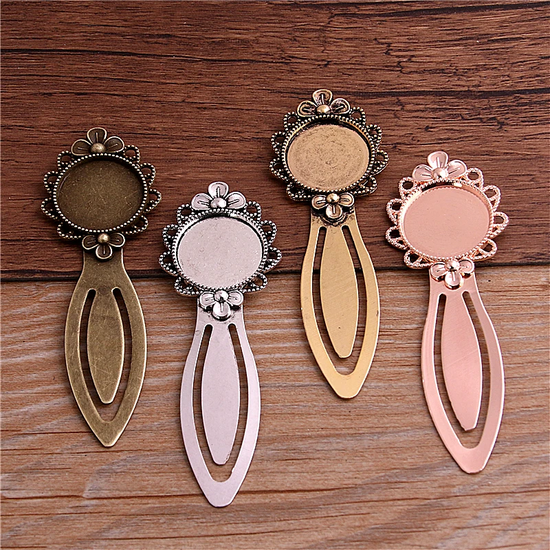 2pcs 20mm Inner Size Five Color Vintage Style Handmade Bookmark Cabochon Base Cameo Setting 28*83mm