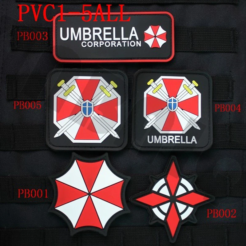 3D PVC patch Biohazard  Umbrella Corporation U.B.C.S Rubber patch