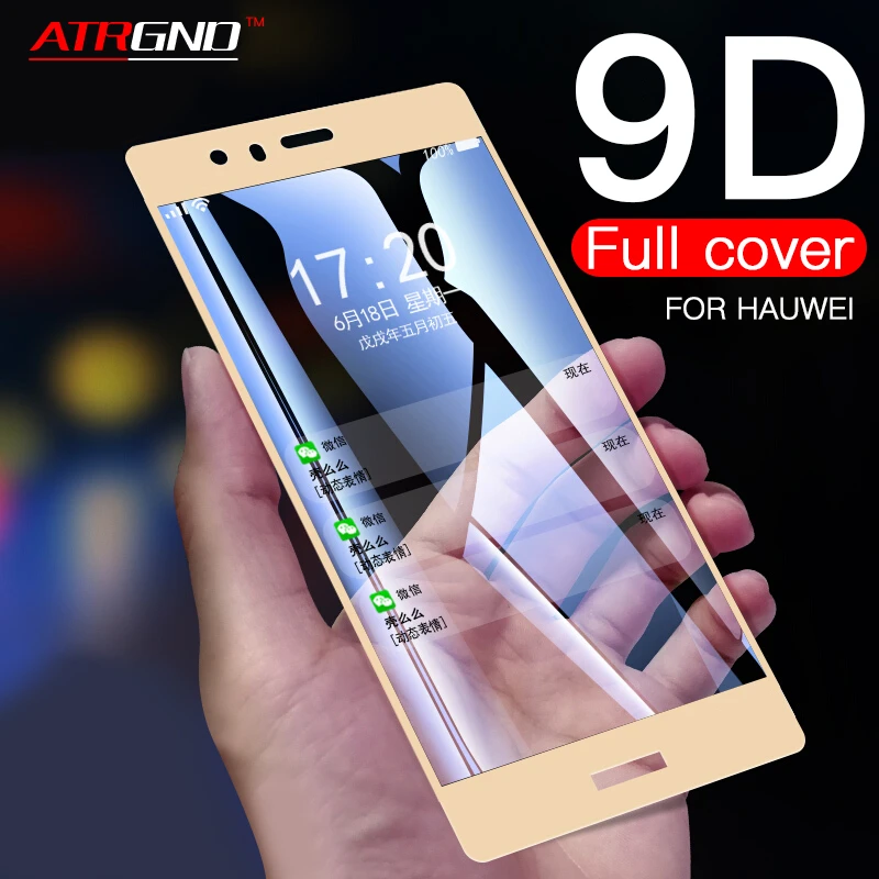 New 9D Full Cover Tempered Glass on the For Huawei P9 Lite P10 Plus Screen Protector Film For Huawei P20 Pro P10 Lite Glass