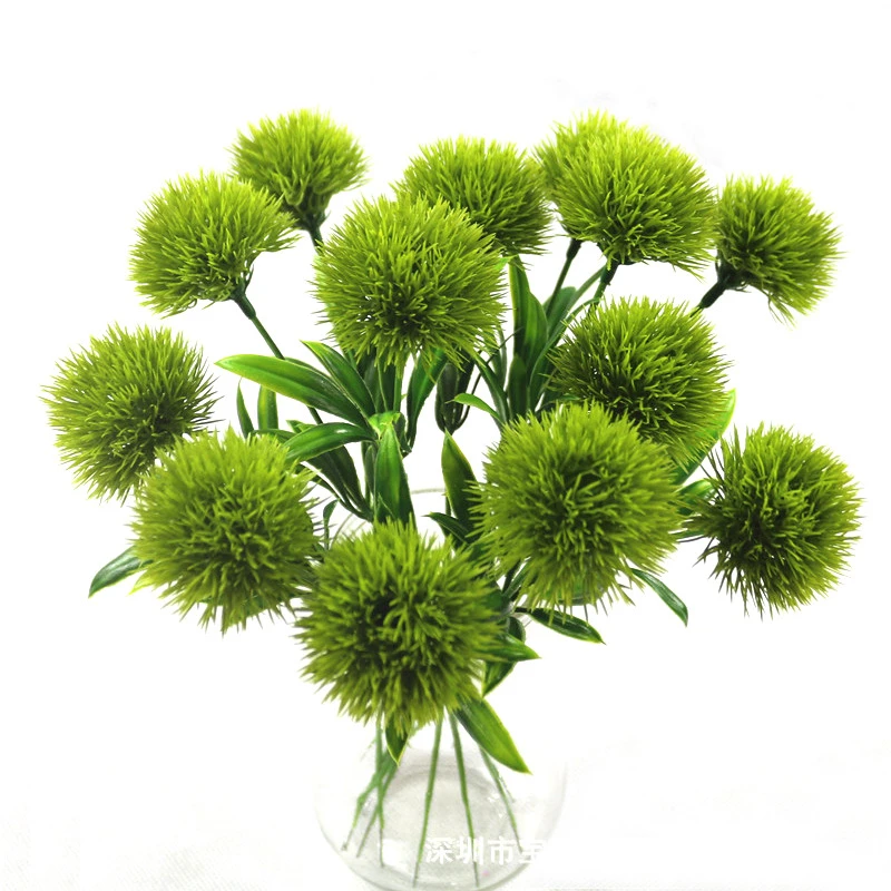 1PCs Dandelion Artificial Flowers Decorative 25cm Plastic Fake Flowers For Home Party Wedding Decoration Green Real Touch Decor