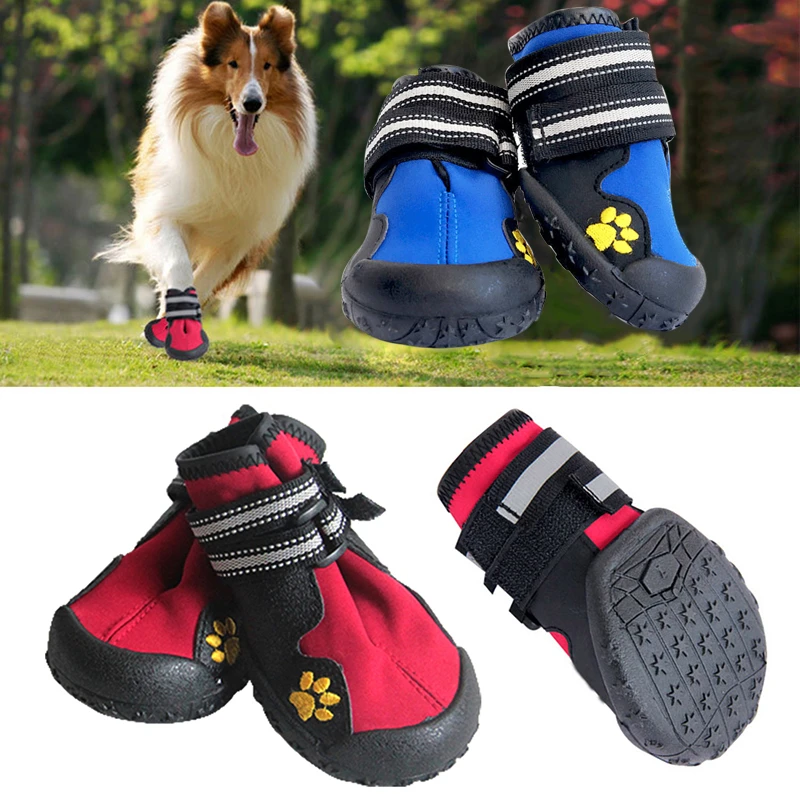 Sport Dog Shoes For Large Dogs Pet Outdoor Rain Boots Non Slip Puppy Running Sneakers Waterpoof Boots Pet Accessories 236335