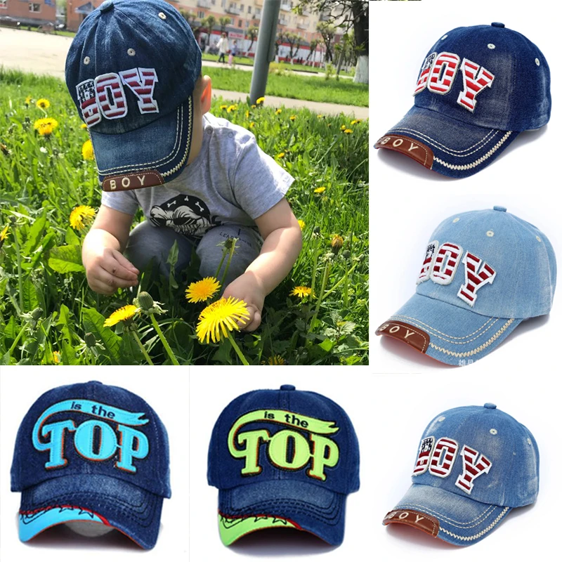 Letter Print Baby Baseball Caps Kids Snapback Hip Hop Cap Canvas Children Boys Girls Summer Sun Hats Czapka Z Daszkiem