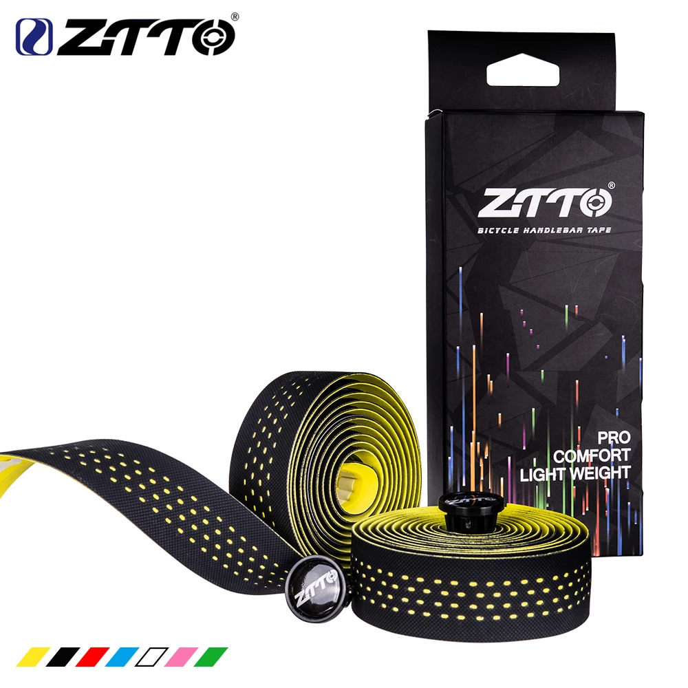 ZTTO Soft Road Bike Bicycle Handlebar Tape Cork EVA PU Handle Bar Tape Professional Cycling Damping Anti-Vibration Wrap