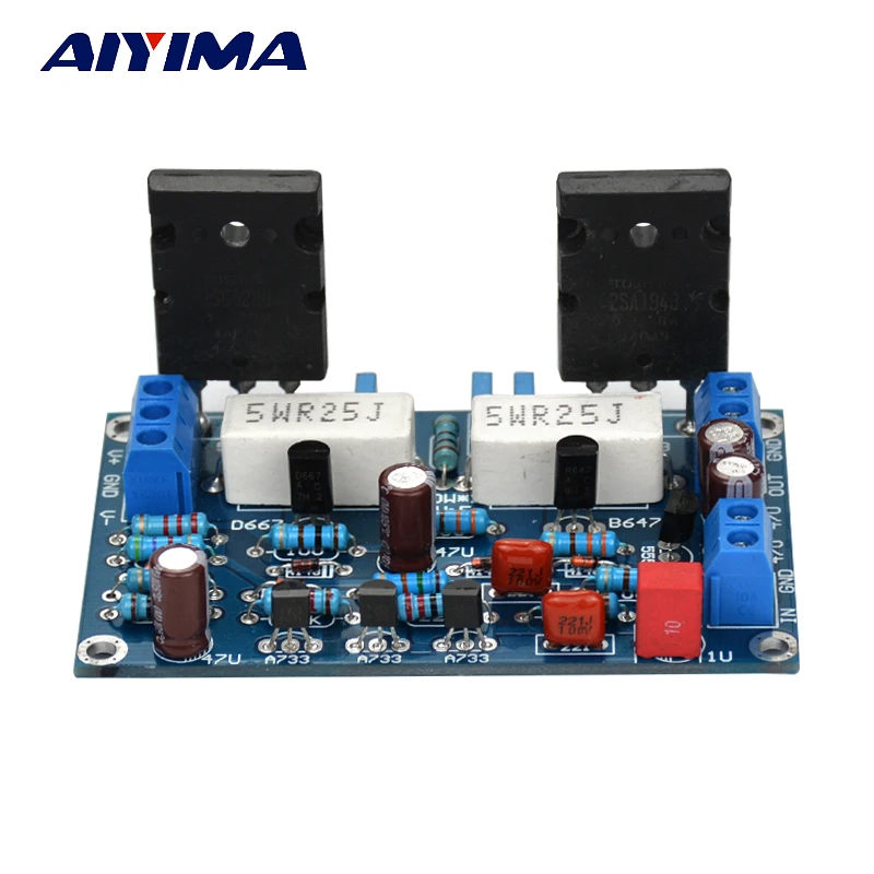 AIYIMA 100W 2SC5200+2SA1943 Audio Amplifier Board HIFI Mono Channel Amplifier Dual DC35V Speaker Home Theater DIY