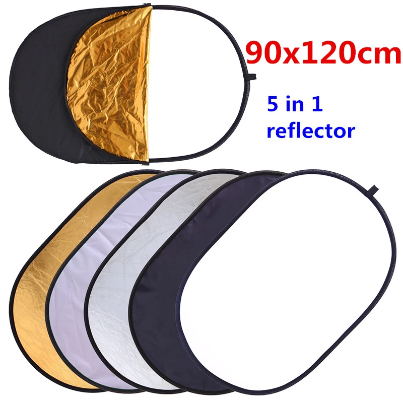 CY 90x120cm 5 in 1 Portable Collapsible oval Multi-Disc light photo studio Reflector fotografia photography accessories