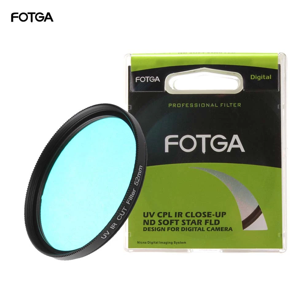 FOTGA Optical Glass UV-IR CUT filter 52mm 58mm Infrared Pass X-Ray IR UV Filter for DSLR Nikon Canon Camera