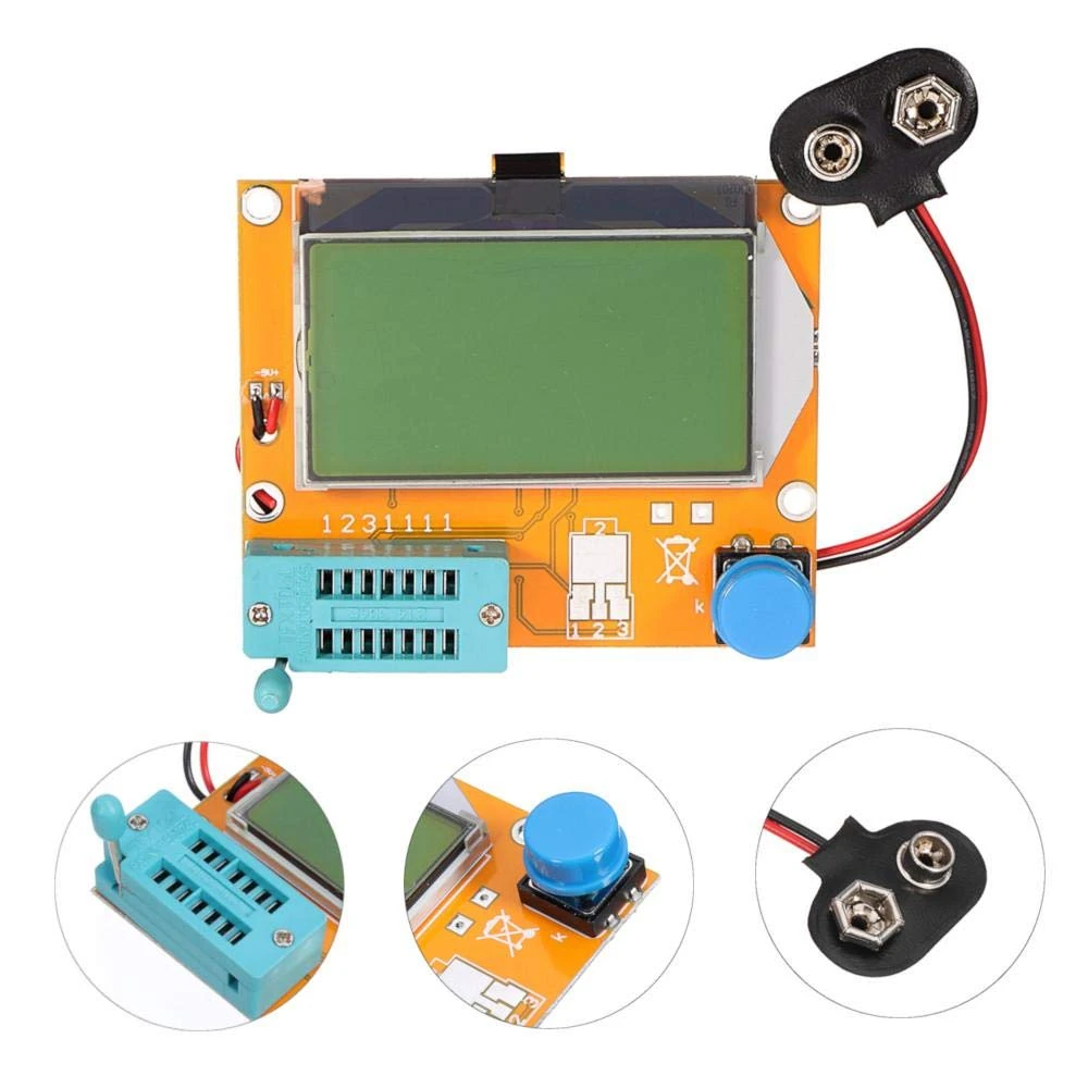 LCD Digital Transistor Tester Meter LCR-T4  mega328 M328 Diode Triode Capacitance ESR Meter For MOSFET/JFET/PNP/NPN L/C/R