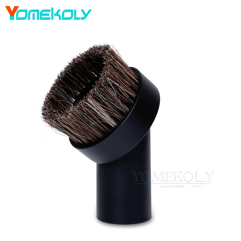 1PC Vacuum Cleaner Brush Head Suction Nozzle Horsehair Replacement Round Dusting Brush 32mm Keyboard Gap Vacuum Cleaner Parts