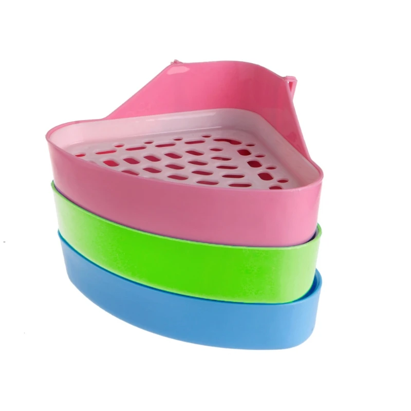 Pet Cat Rabbit Small Animal Pee Toilet Potty Bowl Corner Clean Litter Trays Hot