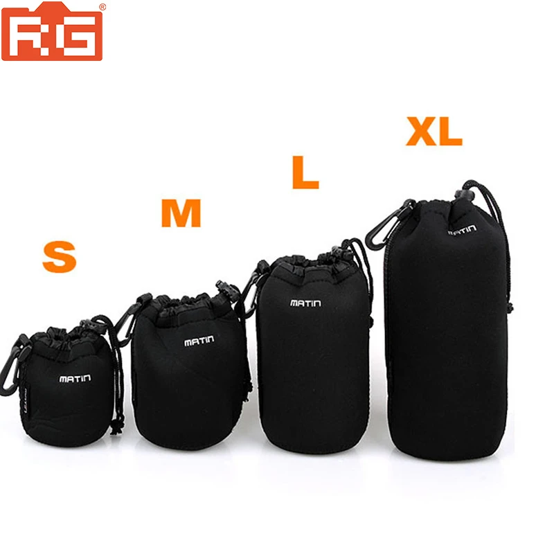 S/M/L/XL Camera Bag Lens Case Waterproof Bag Neoprene Soft Protector for Canon Nikon Sony Sigma Tamron Lens Accessories