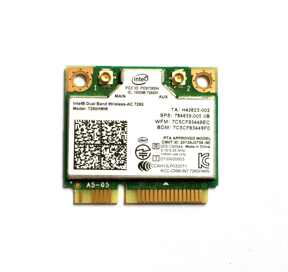 Intel Dual Band Wireless 7260 Intel7260 7260AC 7260HMW 2.4&5G 867M BT4.0 MiniPCIe WiFi Wireless Card