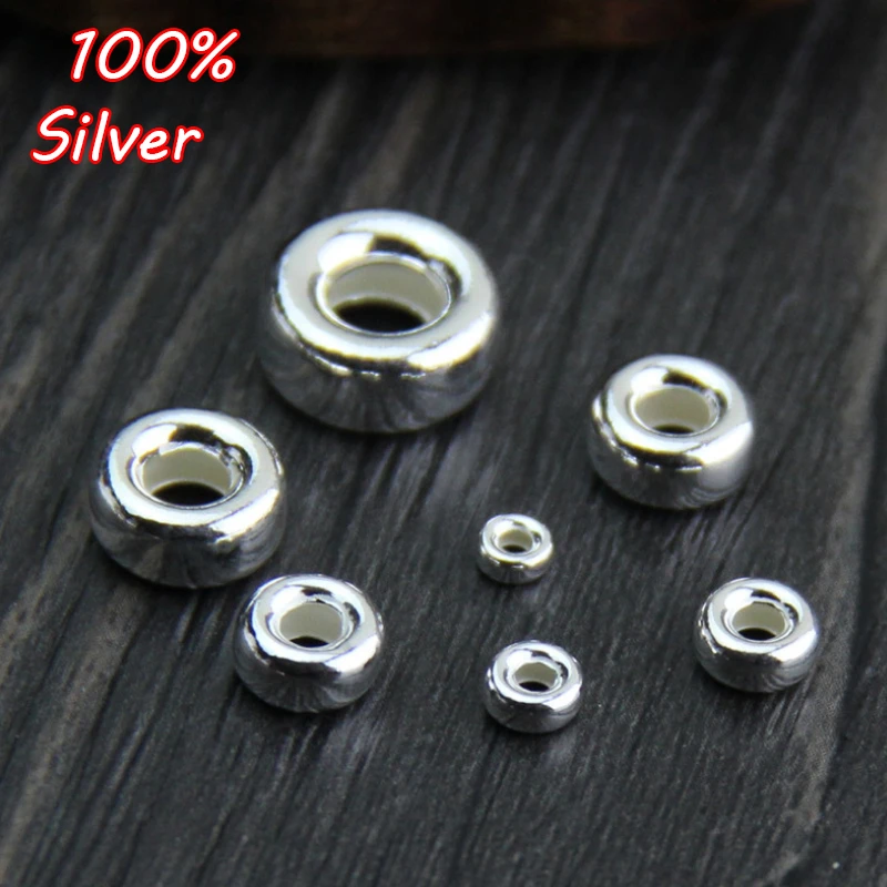 10pcs Interval Stopper Spacer Beads Fit Charms 925 Silver Color Original Bracelets & Bangles Women DIY Beads for Jewelry Making