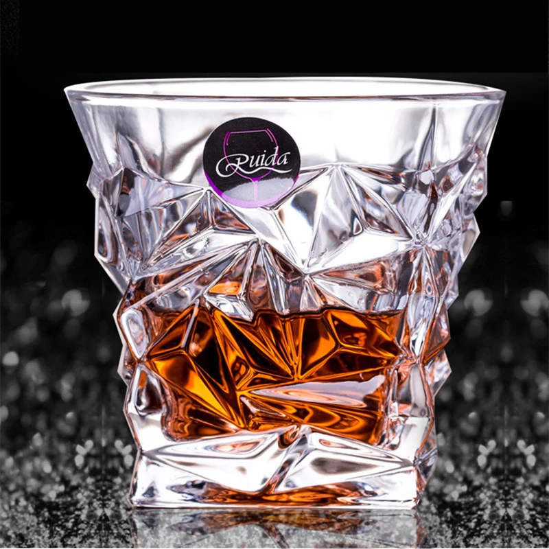 Brand Wine Glass Lead-free Heat Resistant Transparent Crystal Beer Whiskey Brandy Vodka Cup Multi Pattern Drinkware Bar Gifts