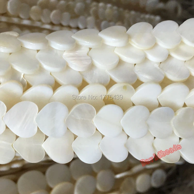 Free Shipping  8 10 12mm White Natural Mother of Pearl Shell Loving Peach Heart Beads Approx 39CM Per Strand