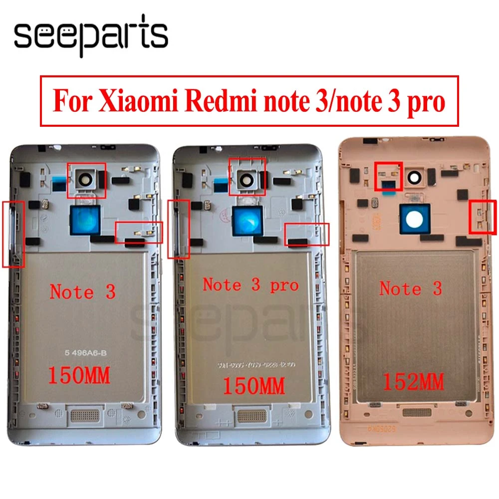 For Xiaomi Redmi Note 3 150mm/152mm Battery Cover Redmi Note 3 Pro Back Battery Cover Door Housing Case Global/Special Edition