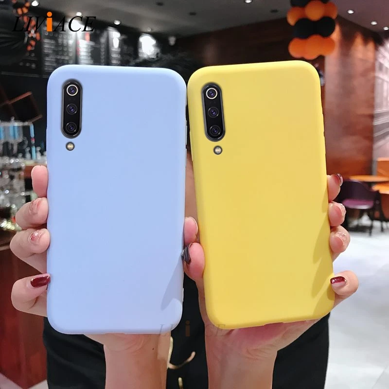 solid candy color silicone case on for xiaomi mi 9 mi9 se 9 lite pro thin tpu phone back cover coque funda for xiaomi9 xiomi 9se