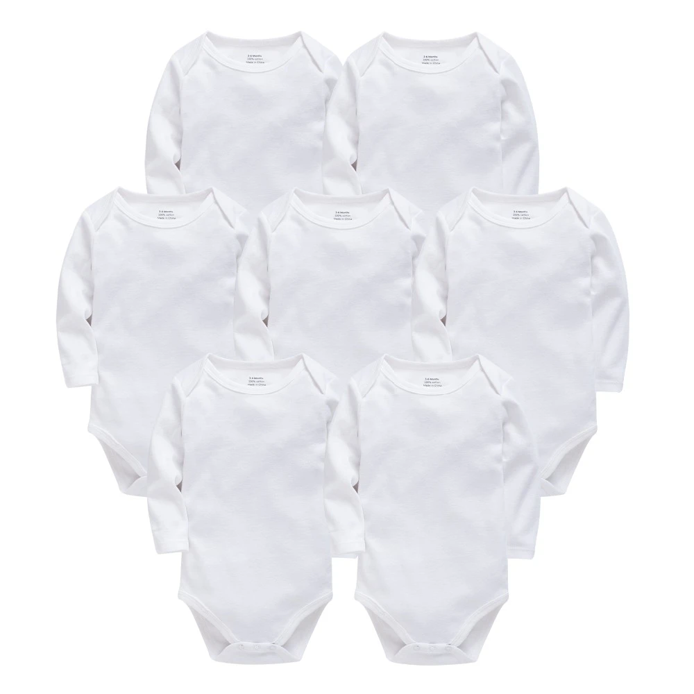 Baby Bodysuits Cotton Newborn Blank Long Sleeve 0-24 Months Boy White Body Bebes Blanco Roupa Menina Baby Girl Clothing