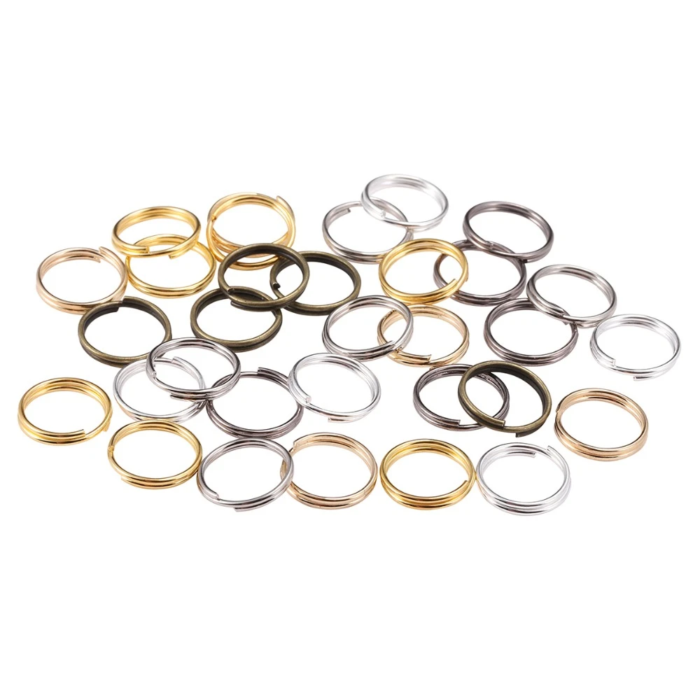 50-200pcs/lot 4 6 8 10 12 mm Open Jump Rings Double Loops Gold Color Split Rings Connectors For Jewelry Making Supplies DiY