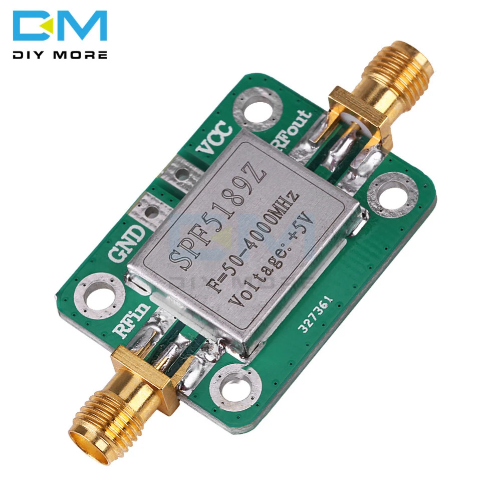 LNA 50-4000 MHz RF SPF5189 NF 0.6dB Low Noise Amplifier Signal Receiver Board Wireless Communication Module With Shield Shell