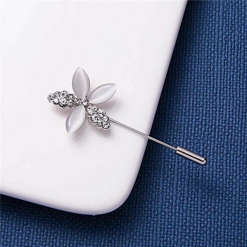 Rinhoo Trendy Popular  Vintage Hollow Crystal Rhinestone Needle Brooch For Women Jewelry Gift For Girlfriend