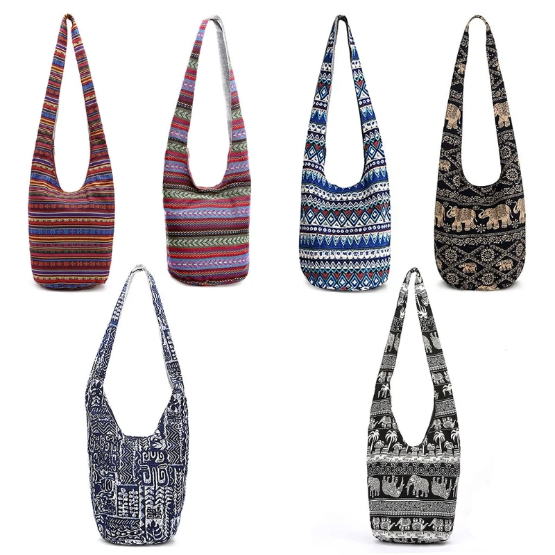 THINKTHENDO Very Popular Women Hippie Shoulder Bags Fringe Large Purses Ethnic Tote Handbag Travel Bag