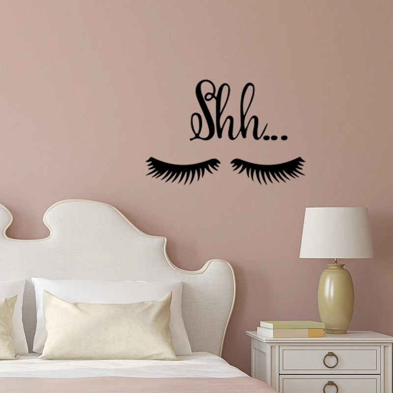 Black Sexy eyelashes Wall Sticker Creative modern home decoration Vinyl Mural door Stickers art Decals Girl room Decor