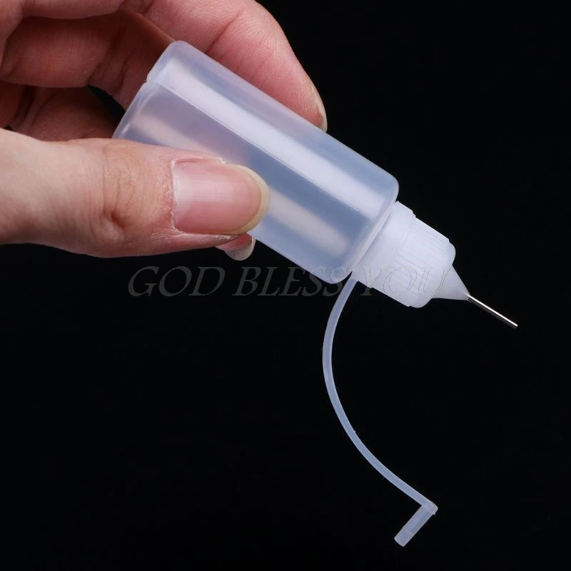 1Pcs 10-50ml Empty Plastic Needle Tip Childproof Cap Dropper Liquid Juice Bottles Drop Shipping