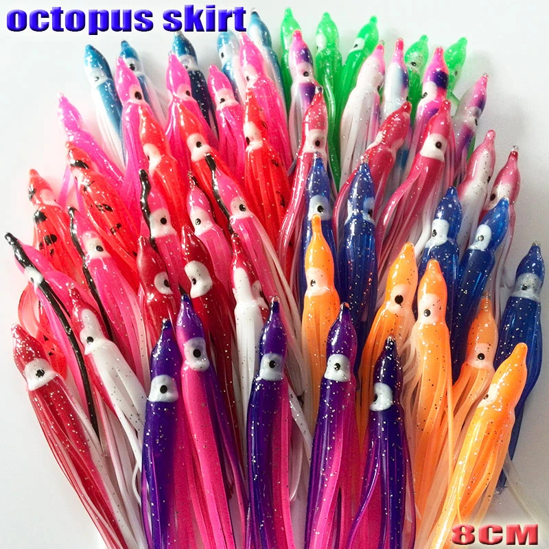 2018new fishing sotf octopus skirts fishing accessories octopus lures 17kinds you choose  each kind 20pcs/lot length is 8CM