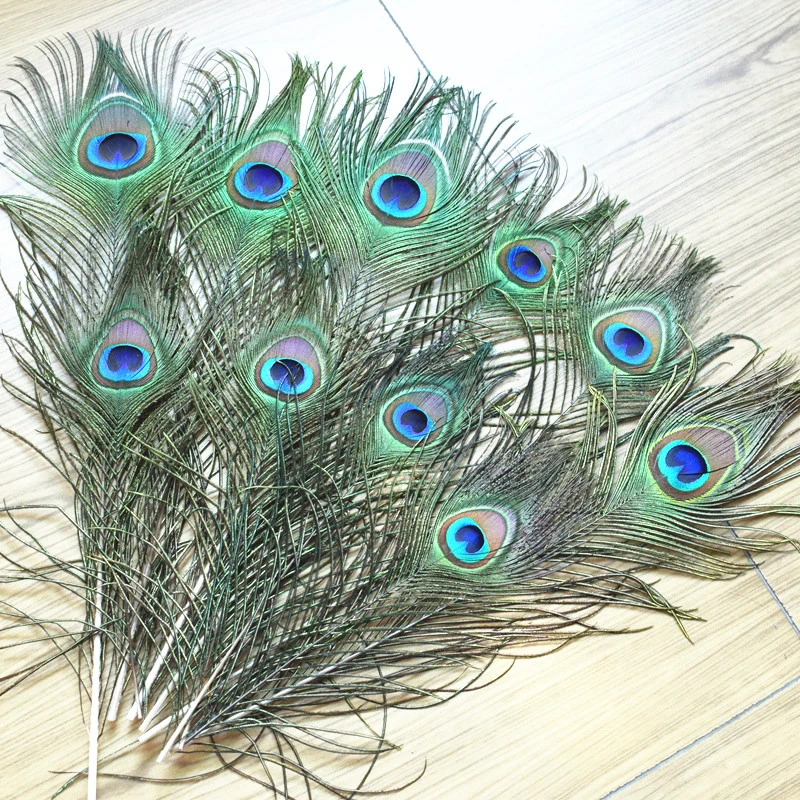 High quality peacock feathers , 25-32 cm / 40-50cm long, beautiful natural peacock feathers, Diy jewelry decoration accessories
