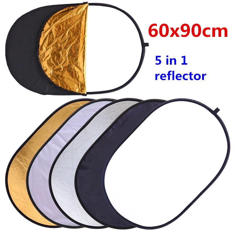 CY 60x90cm 24''x35'' 5 in 1 Multi Disc Photography Studio Photo Oval Collapsible Light Reflector handhold portable photo studio