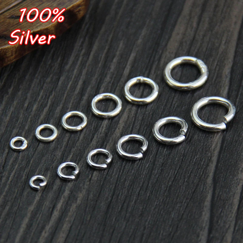 10pcs 925 Sterling Silver Color Round Open Split Jump Rings/Closed Rings Jewelry Findings DIY Bracelet Neckalce Jewelry Making